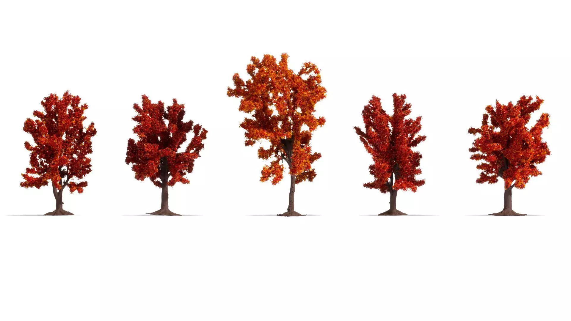 Noch 25625 - Herbstbäume 5 Stück, 8 - 10 cm hoch H0/TT/N/Z