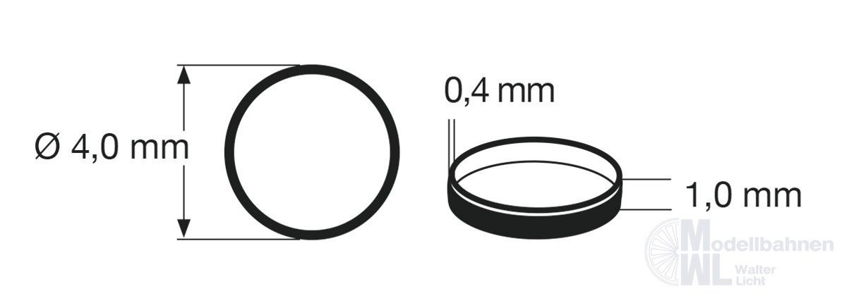 Fleischmann 948002 - Haftringsatz 10 Stück Spur N