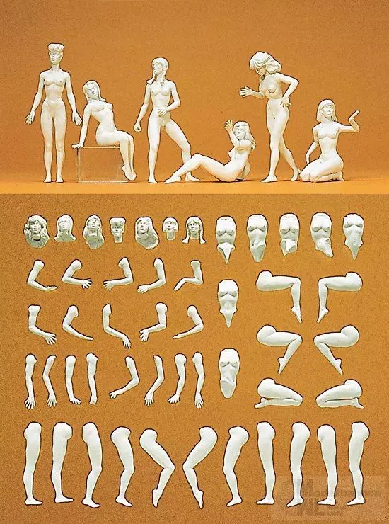 Preiser 45901 - Modellfigur Eva 7 unbemalt Spur G