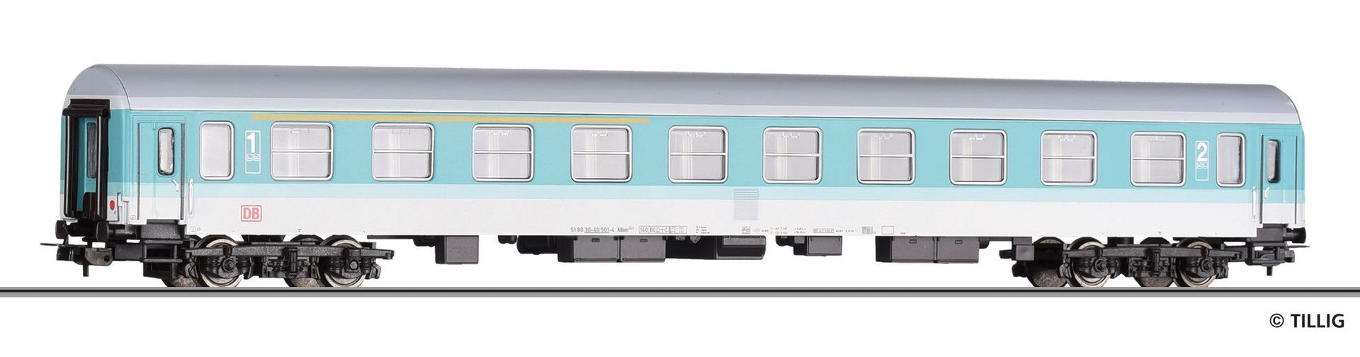 Tillig 74974 - Personenwagen DB Ep.V 1/2.KL. ABom 222.1 Halberstadt H0/GL