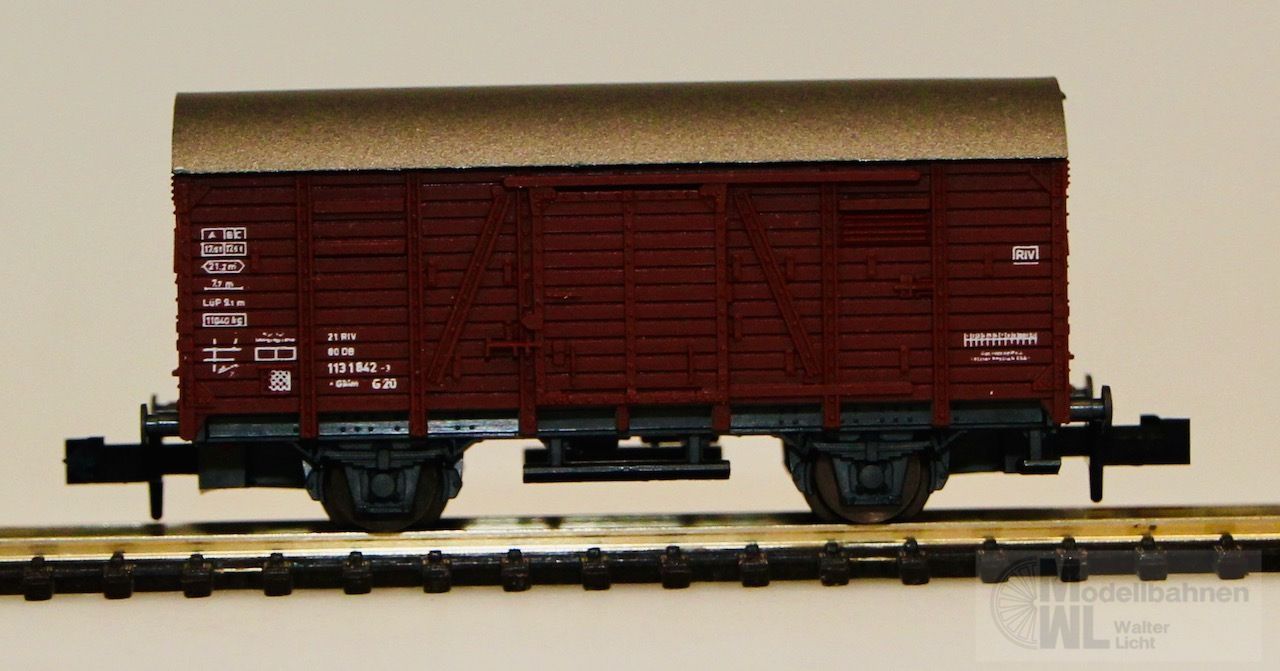 Roco 02321A - ROCO - Güterwagen gedeckt DB Gklm N 1:160