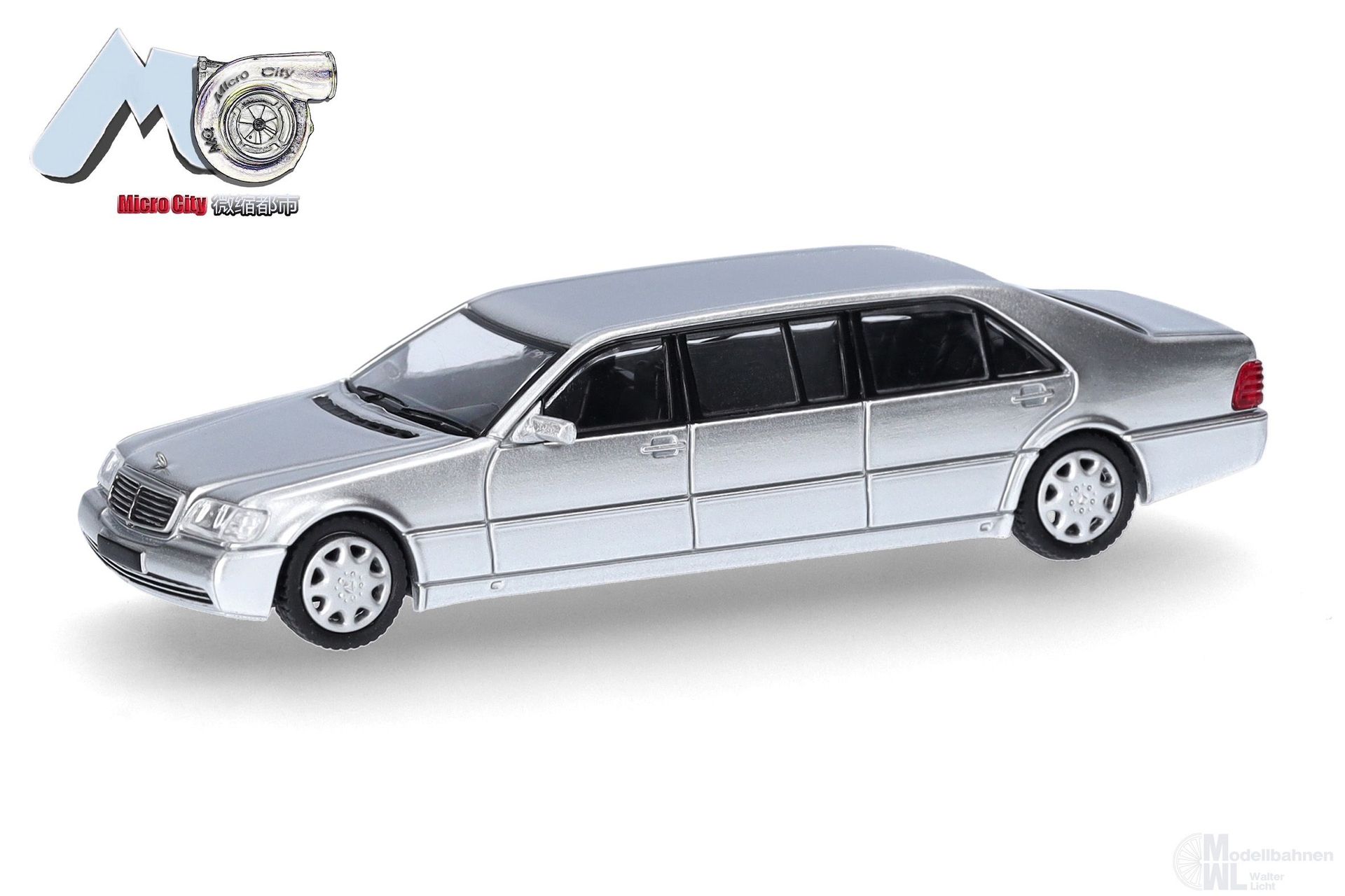 Herpa 87MC000106 - Mercedes-Benz S600 Pullmann silber H0 1:87
