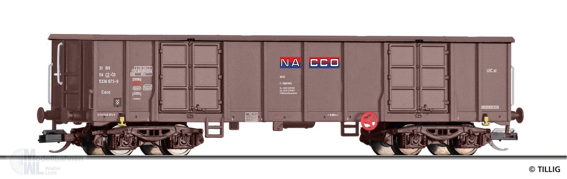 Tillig 18228 - Güterwagen offen NACCO Ep.VI Eaos TT 1:120