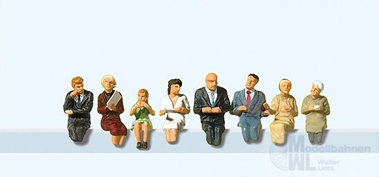 Preiser 10299 - Sitzende Fahrgäste für Speisewagen H0 1:87