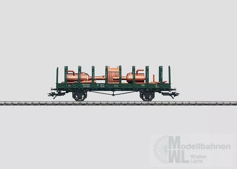 Märklin 46364 - MÄRKLIN - Rungenwagen K.W.St.E. Ep.I bel. mit Destille H0/WS