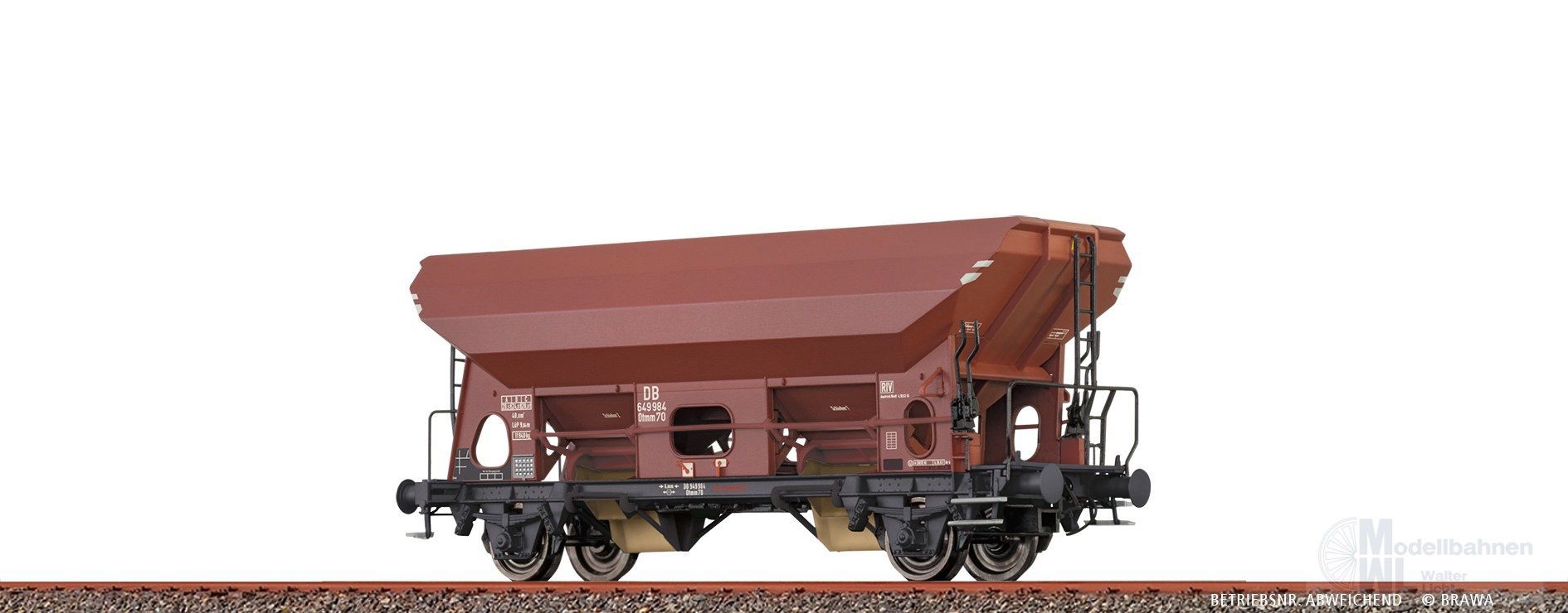 Brawa 49549 - Selbstentladewagen DB Ep.III Otmm70 H0/GL Brawa 49549 - Selbstentladewagen DB Ep.III Otmm70 H0/GL