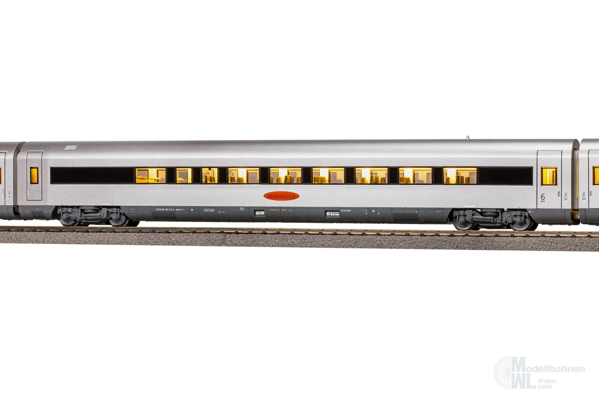 Piko 58151 - Zugpackung Metropolitan Express Train MET DB Ep.V 4.tlg. H0/GL Sound