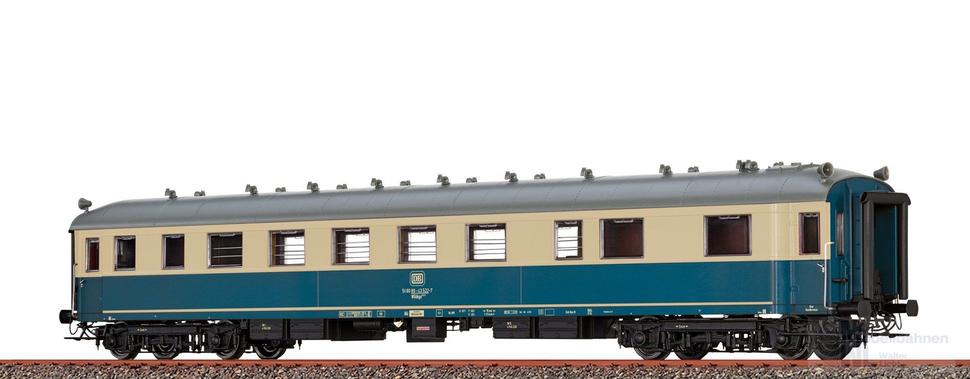 Brawa 46460 - Gesellschaftswagen DB Ep.IV Wgükge 822 H0/GL