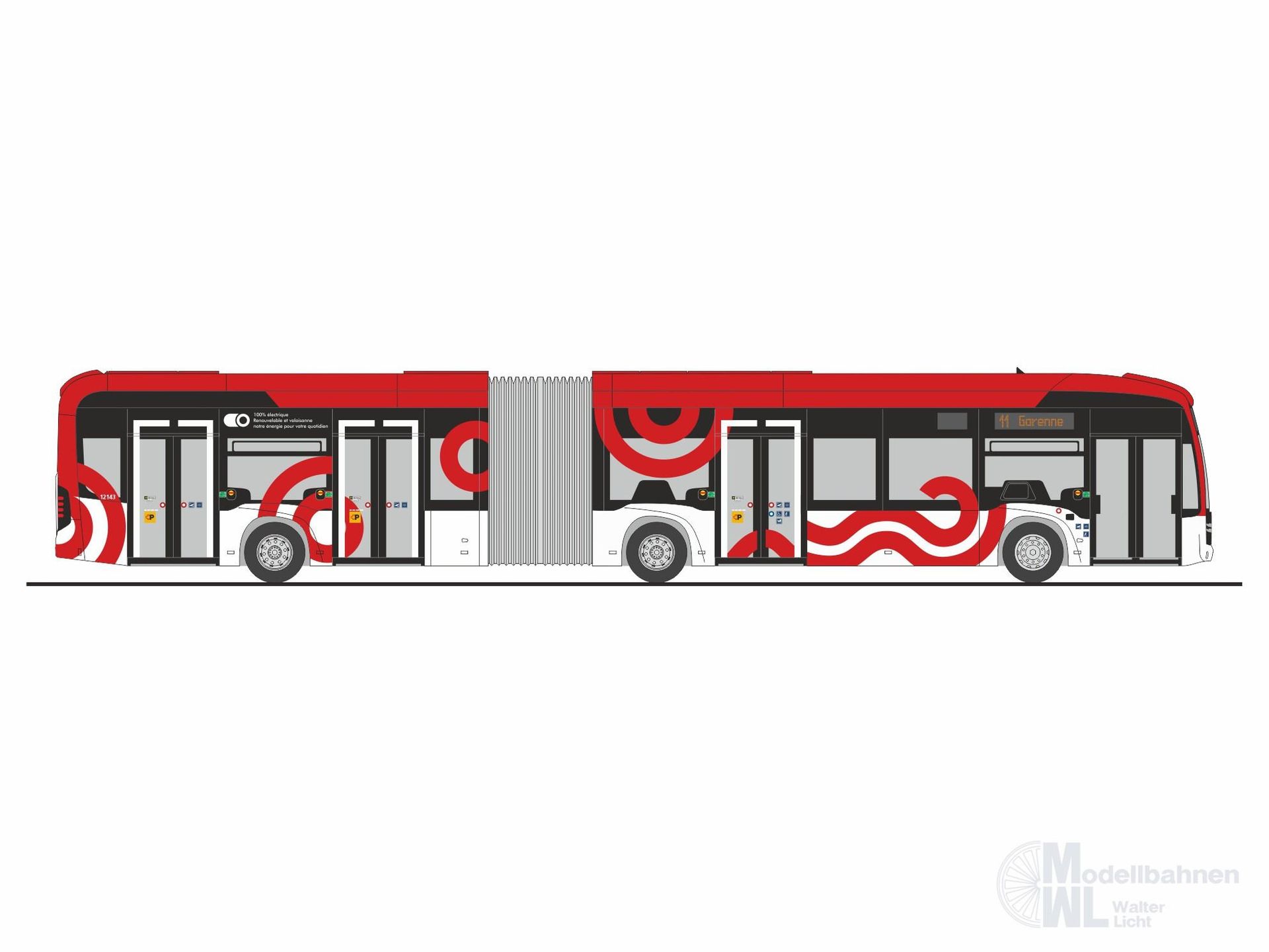 Rietze 77643 - Mercedes-Benz eCitaro G Sion (CH) H0 1:87