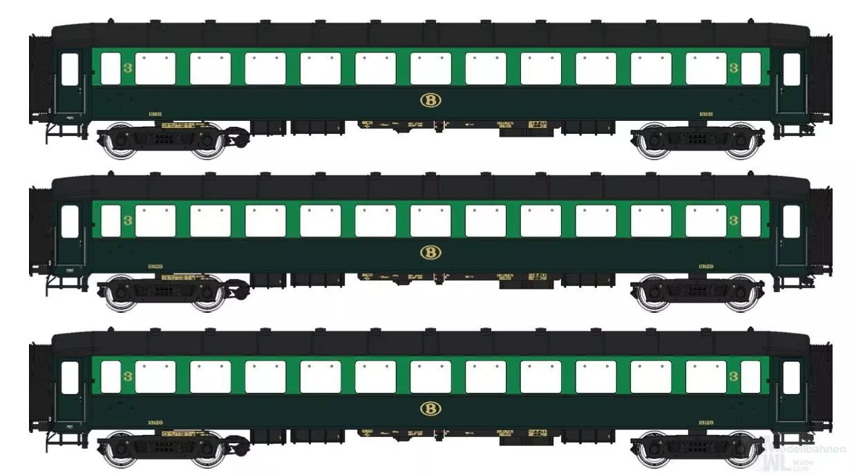 LS Models 42108 - Personenwagen Set SNCB Ep.III I2 C+C+C 3.tlg. H0/GL
