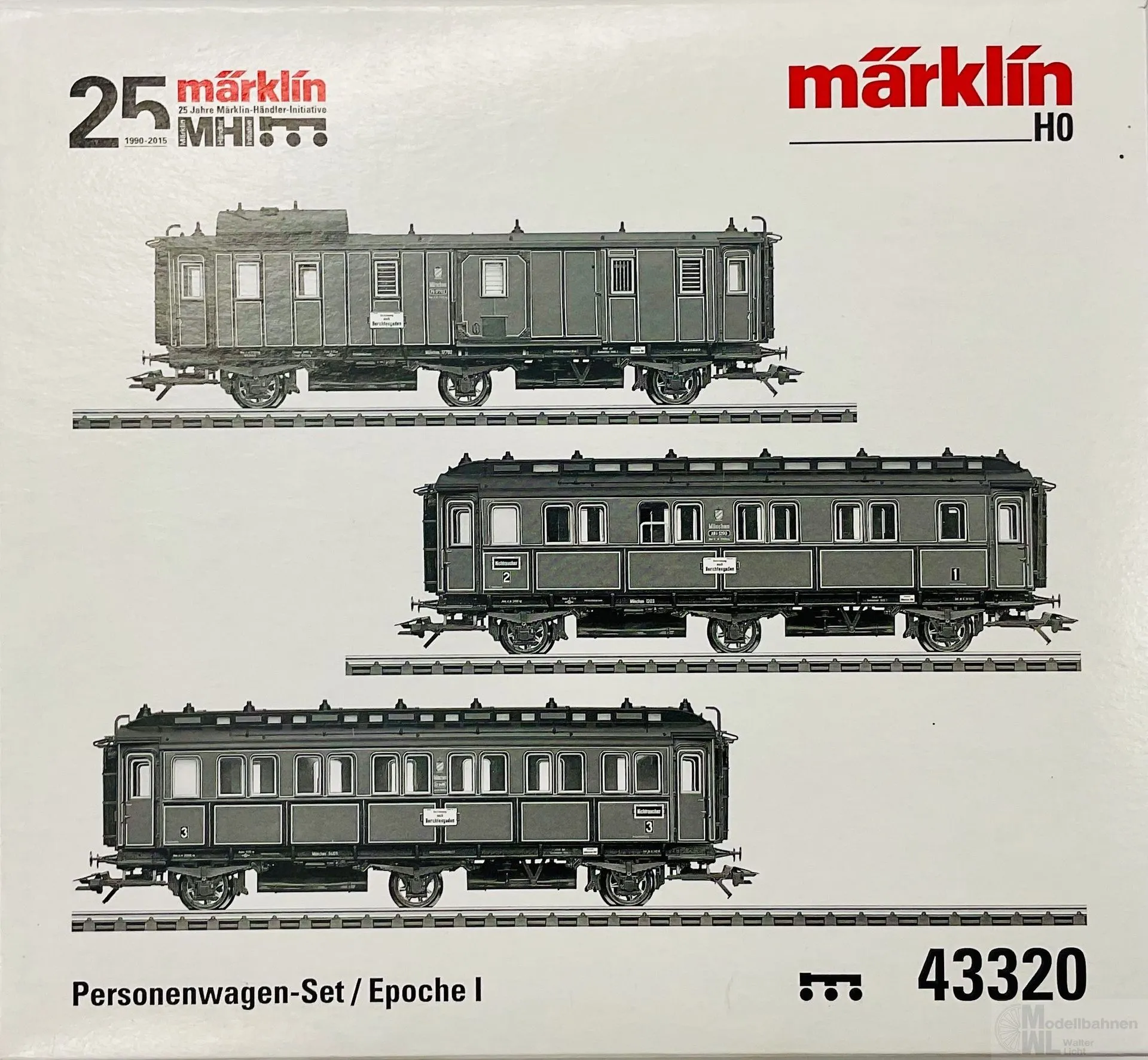 Märklin 43320 - MÄRKLIN - MHI Personenwagen-Set K.Bay.Sts.B. Ep.I 3.tlg. H0/WS