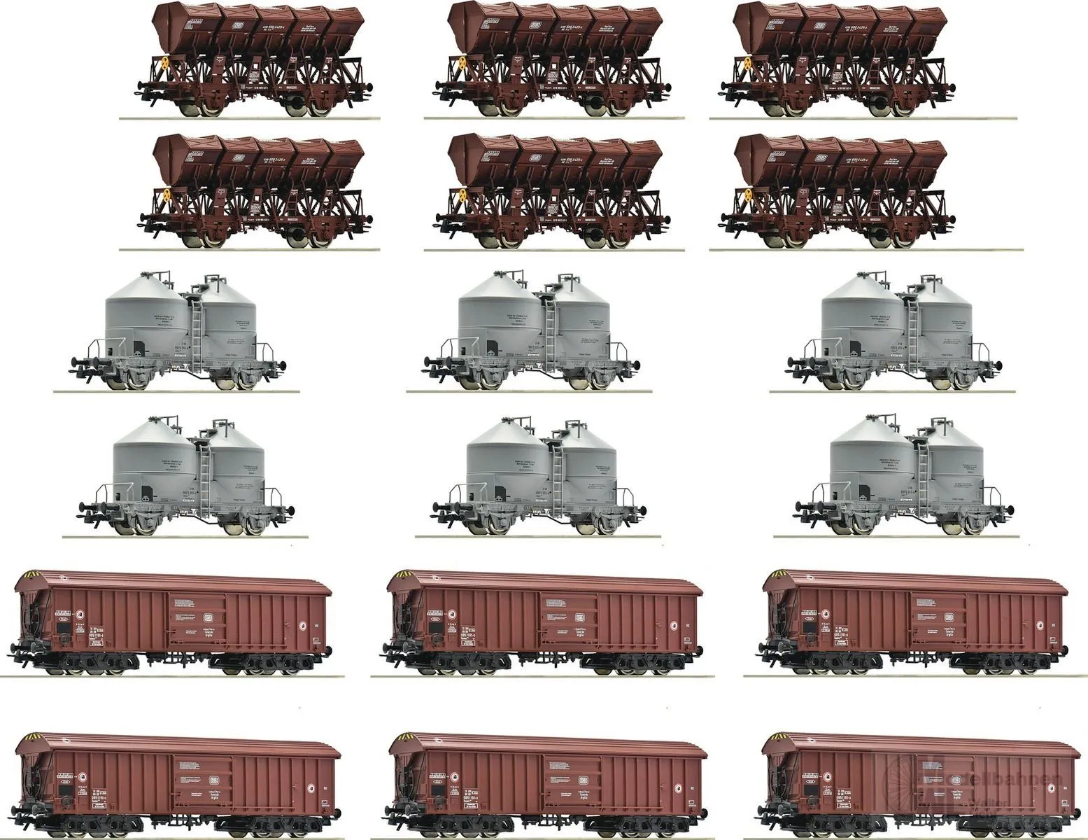 Roco 6600330 - Güterwagen Set DB Ep.IV Rangierbahnhof 18.tlg. H0/GL