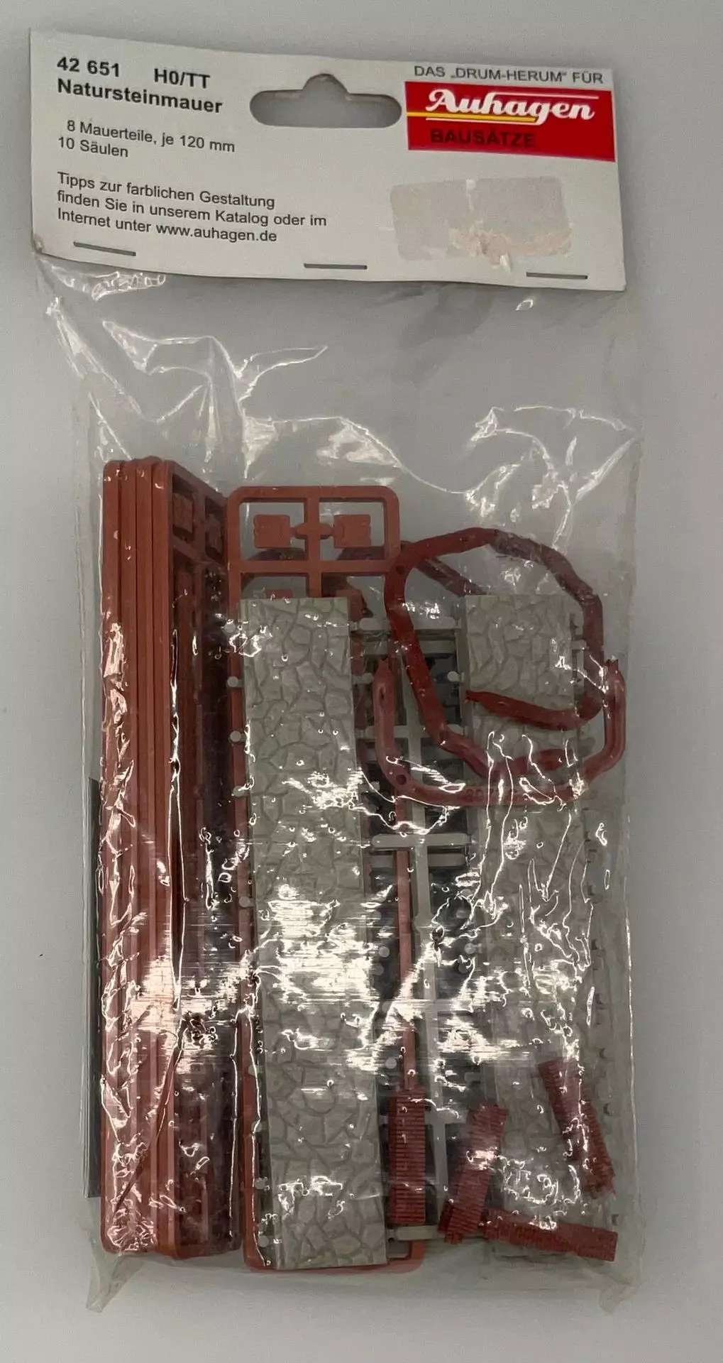 Auhagen 42651 - Natursteinmauer 1010 mm H0 1:87 / TT 1:120