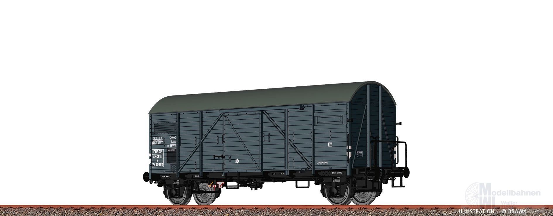 Brawa 50730 - Güterwagen ged. SNCF Ep.III K EUROP H0/GL