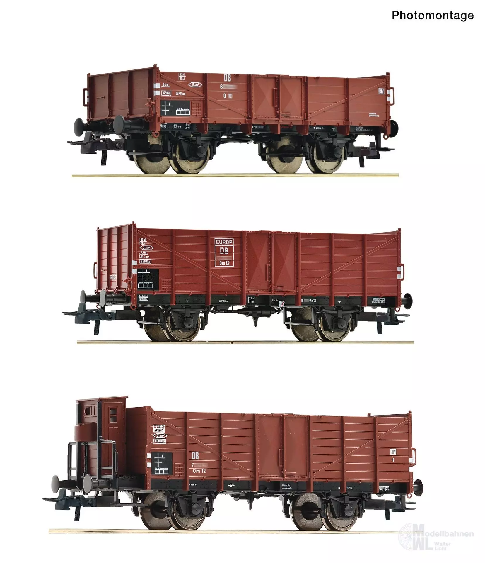 Roco 6600303 - Güterwagen Set DB Ep.III 3.tlg. H0/GL