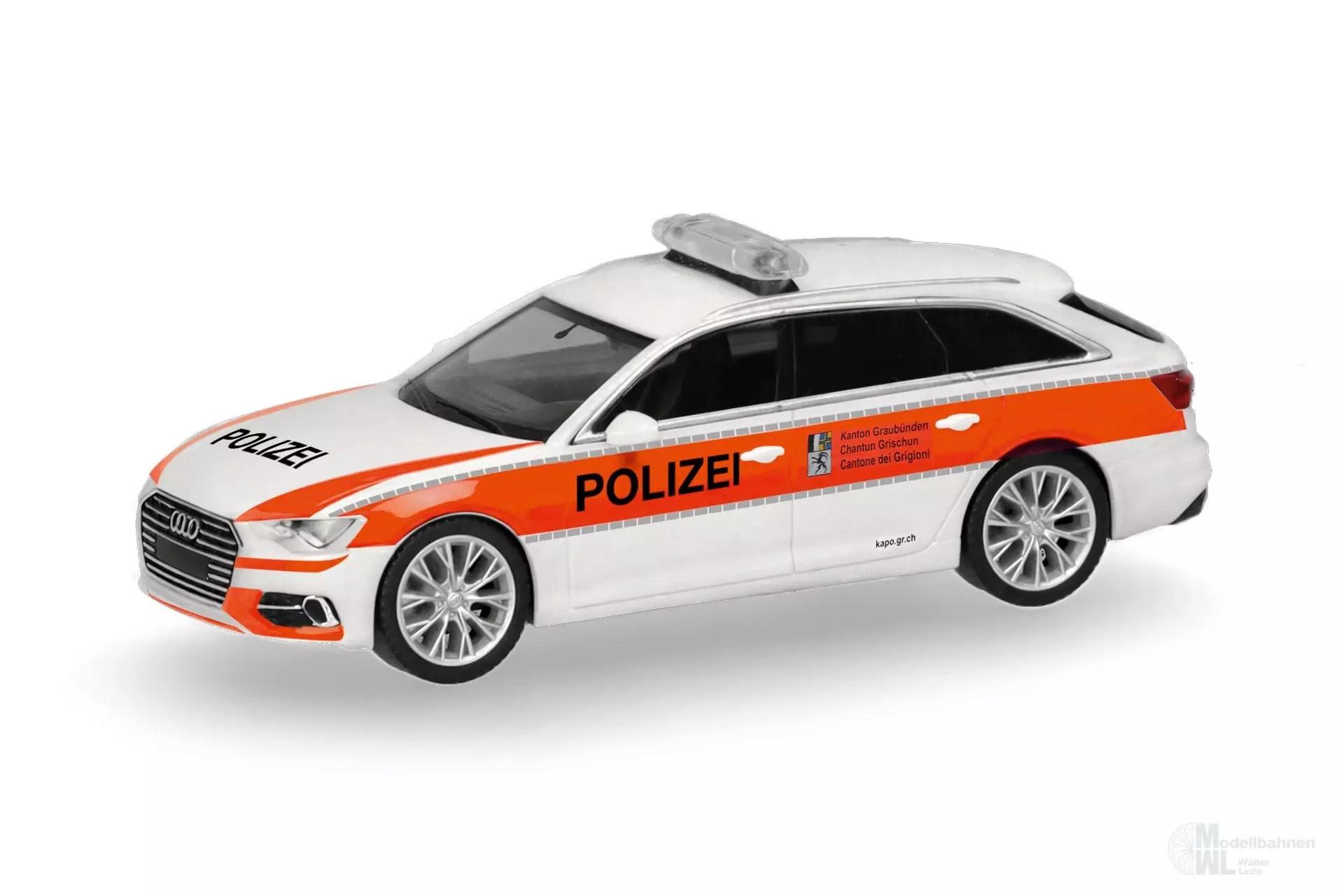 Herpa 099370 - Audi A6 Avant Polizei Graubün H0 1:87