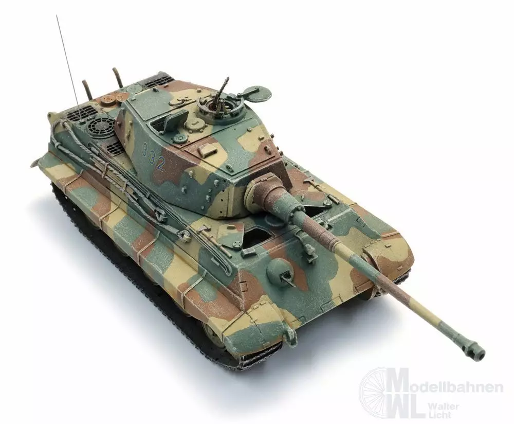 ARTITEC b.v. 6870655 - WM Tiger II dreifarbige Tarnung s.Pz.Abt.501 Fertigmodell H0 1:87