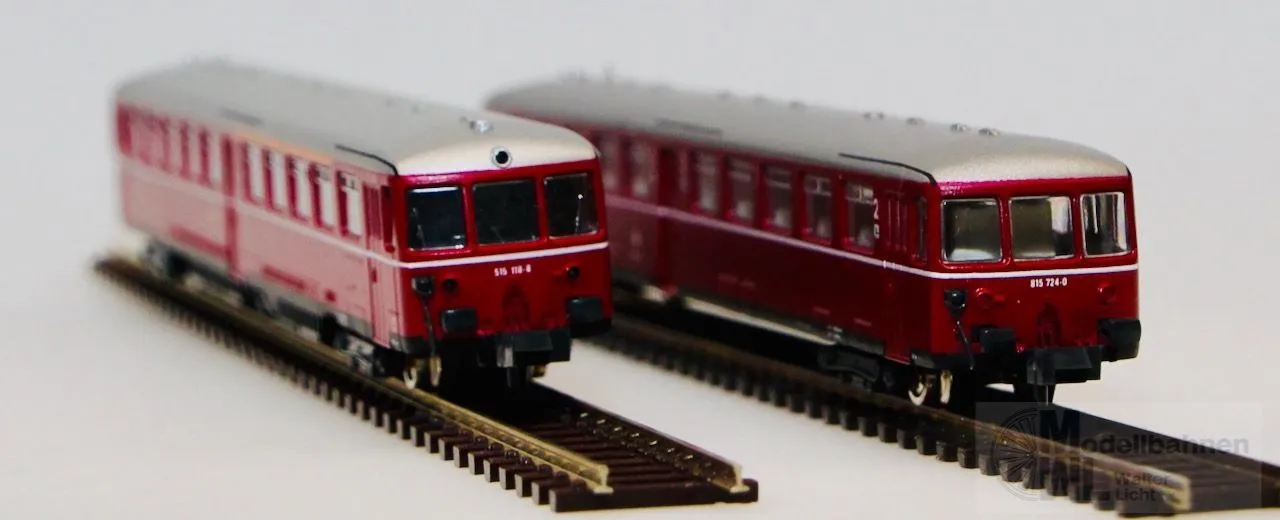 Hobbytrain 1517 - HOBBYTRAIN - Akku-Triebwagen BR 515 DB Ep.IV rot 2.tlg. N 1:160