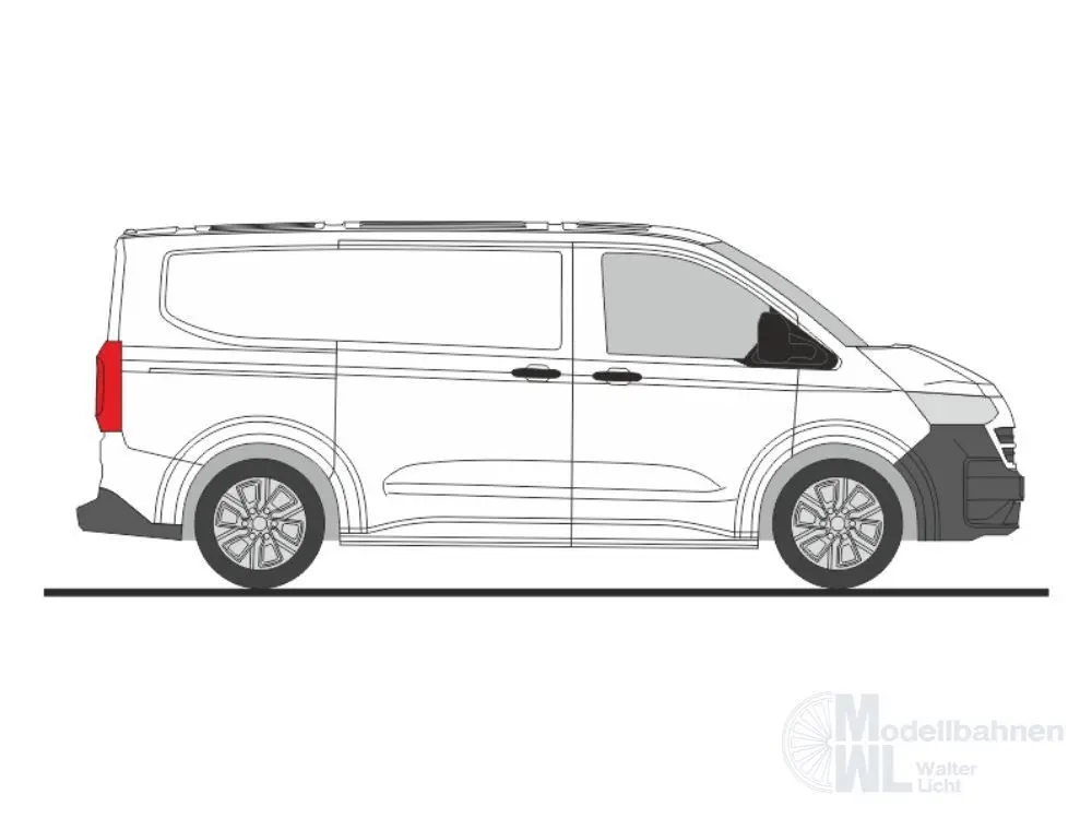 Rietze 11710 - Volkswagen Transporter T7 Kasten KR FD clear white H0 1:87