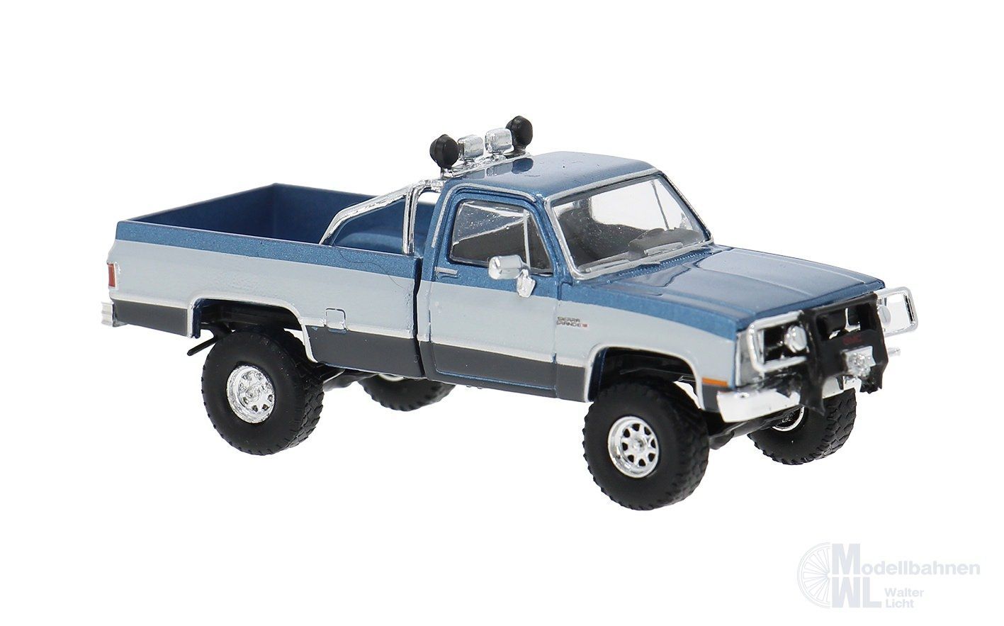 Brekina 19660 - GMC Sierra Grande blaumetallic/weiß H0 1:87