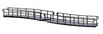 Busch 12386 - 2 Brücken gebogen H0 1:87