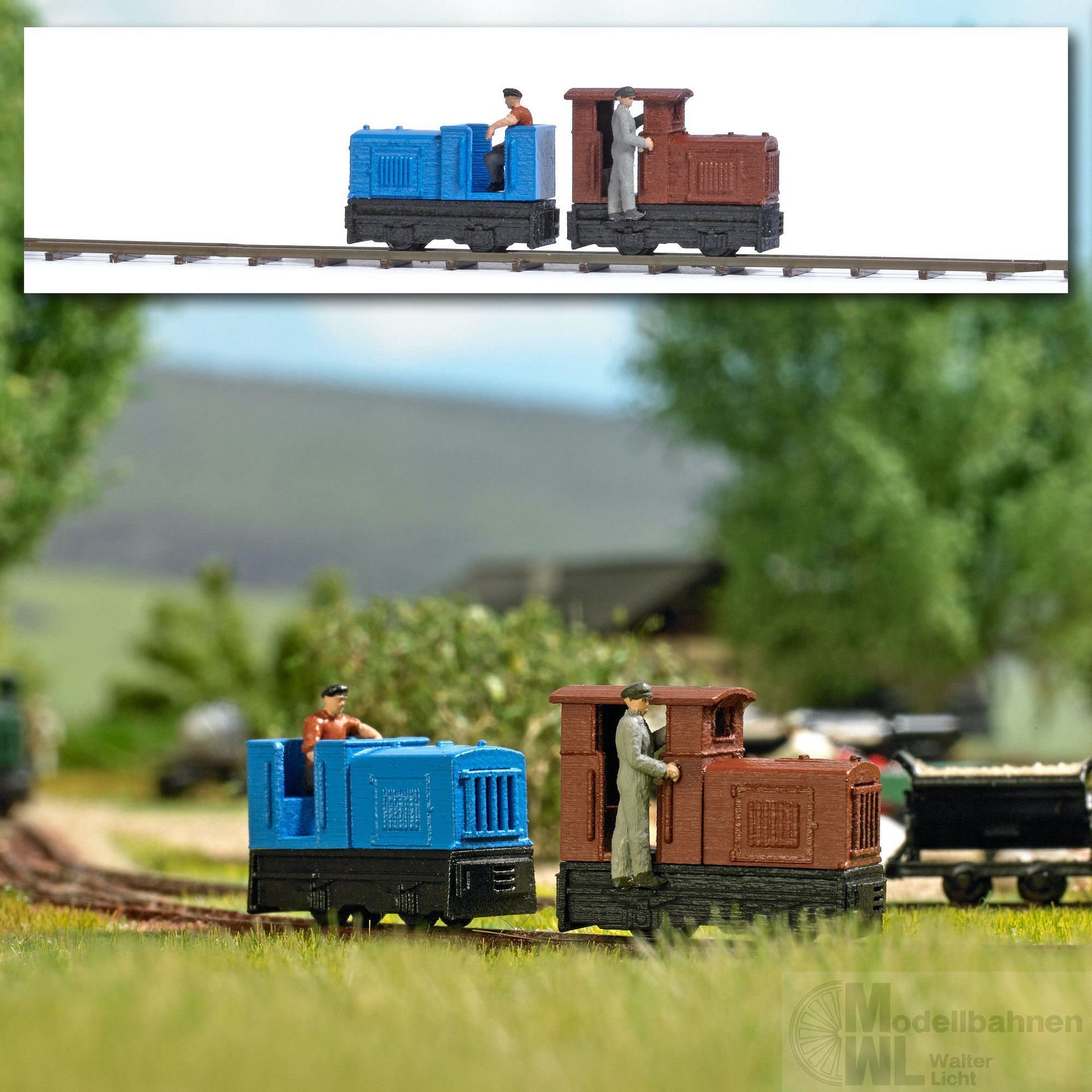 Busch 8075 - 2 Loks mit Fahrern N 1:160