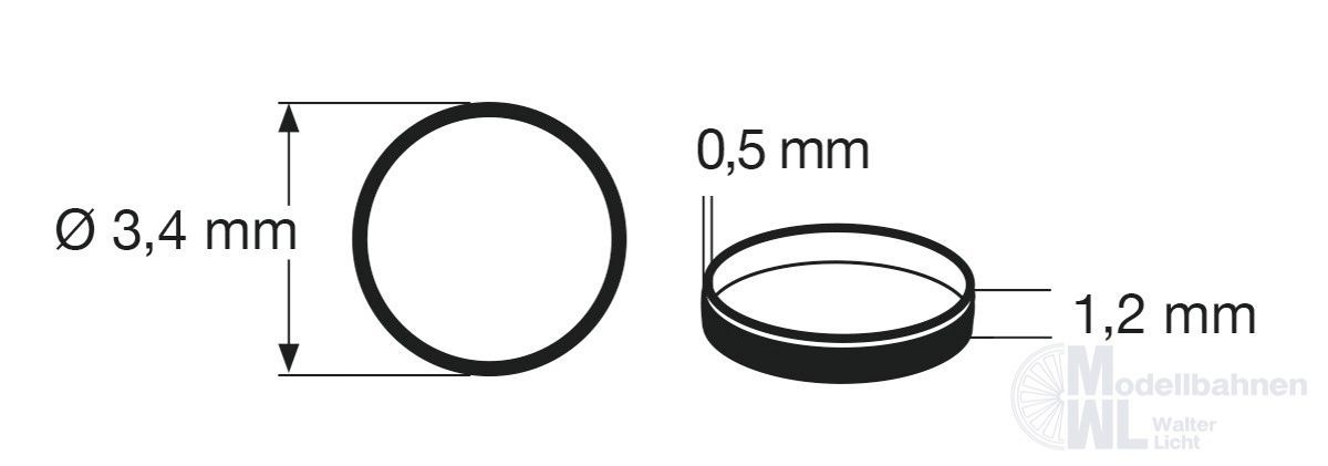 Fleischmann 948008 - Haftringsatz 10 Stück Spur N