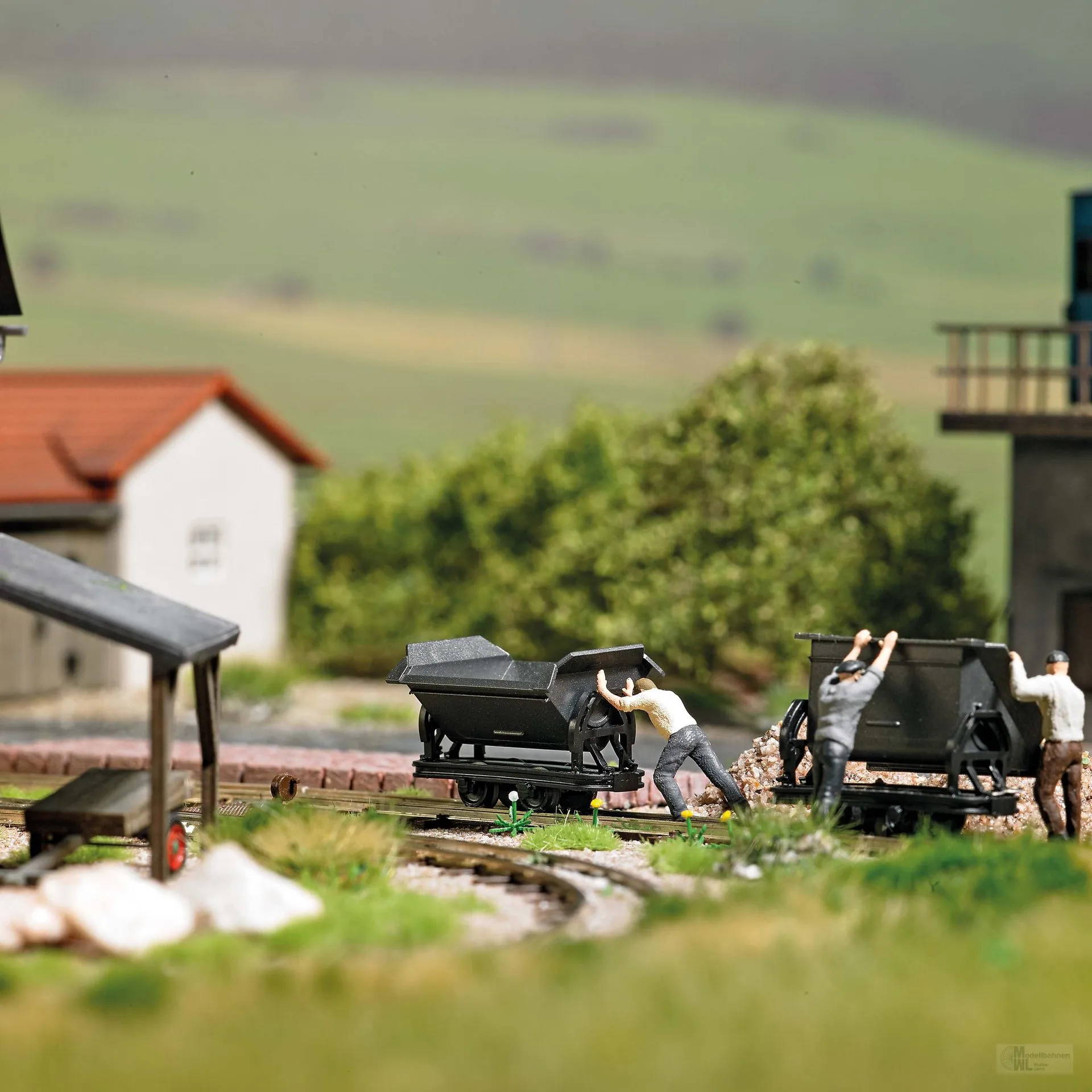 Busch 12450 - A-Set: Lore schieben H0 1:87