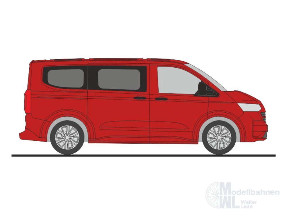 Rietze 11736 - Volkswagen T7 Caravelle lintensive red H0 1:87