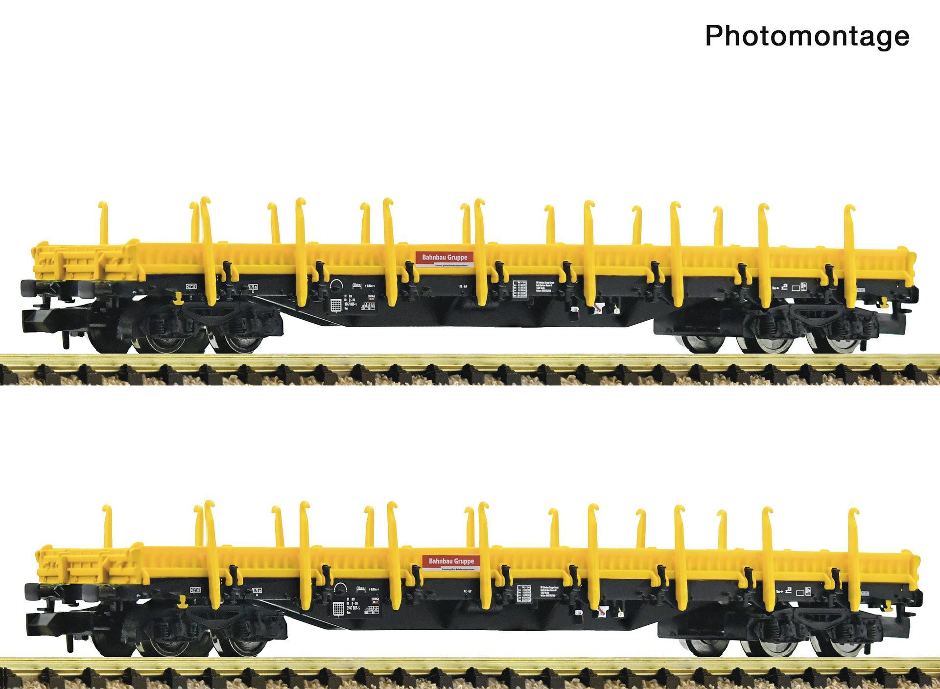Fleischmann 6660203 - Rungenwagen Set DB Bahnbau Ep.VI 2.tlg. N 1:160