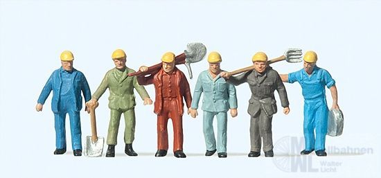 Preiser 14033 - Gleisbauarbeiter H0 1:87 Preiser 14033 - Gleisbauarbeiter H0 1:87