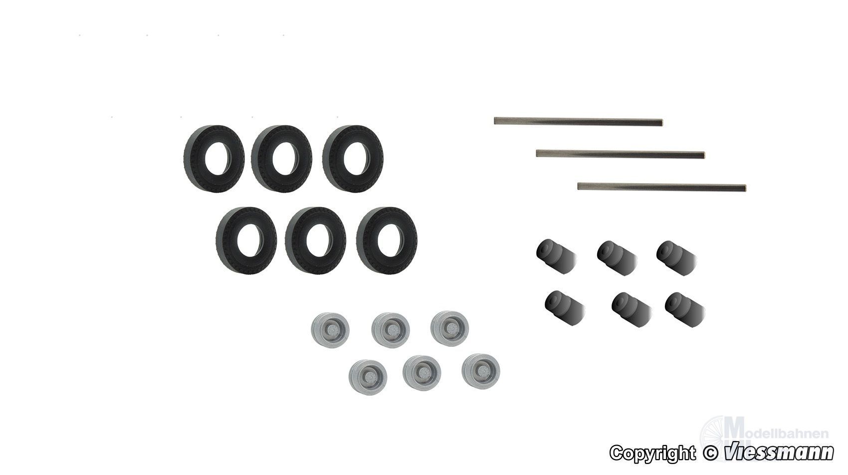 Viessmann 8422 - CarMotion Nachrüst-Set für kibri Anhänger und Auflieger Einfachbereifung H0 1:87 Viessmann 8422 - CarMotion Nachrüst-Set für kibri Anhänger und Auflieger Einfachbereifung H0 1:87