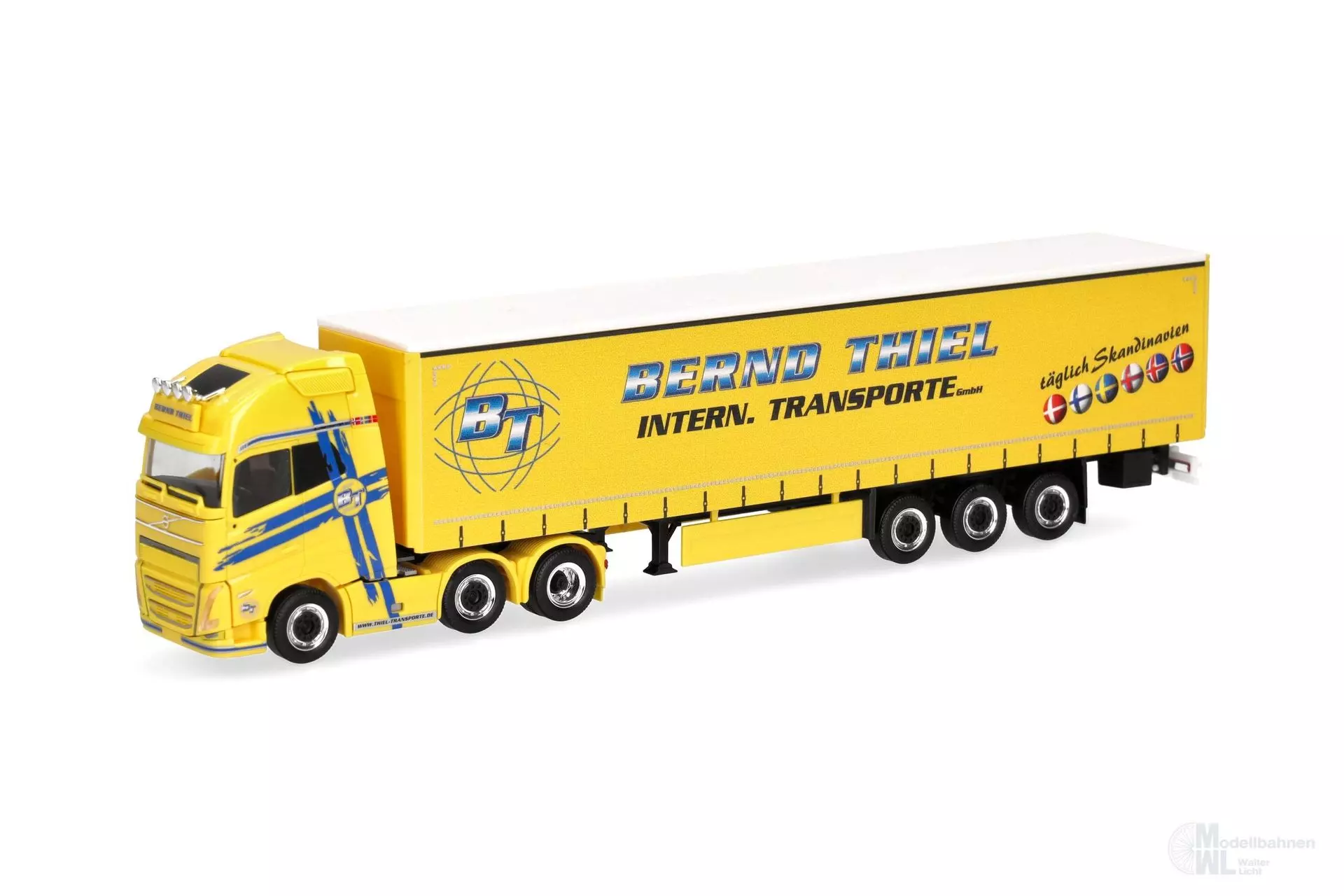 Herpa 319591 - Volvo FH Gl. XL 20 6x2 Gardinenplanen Sattelzug H0 1:87