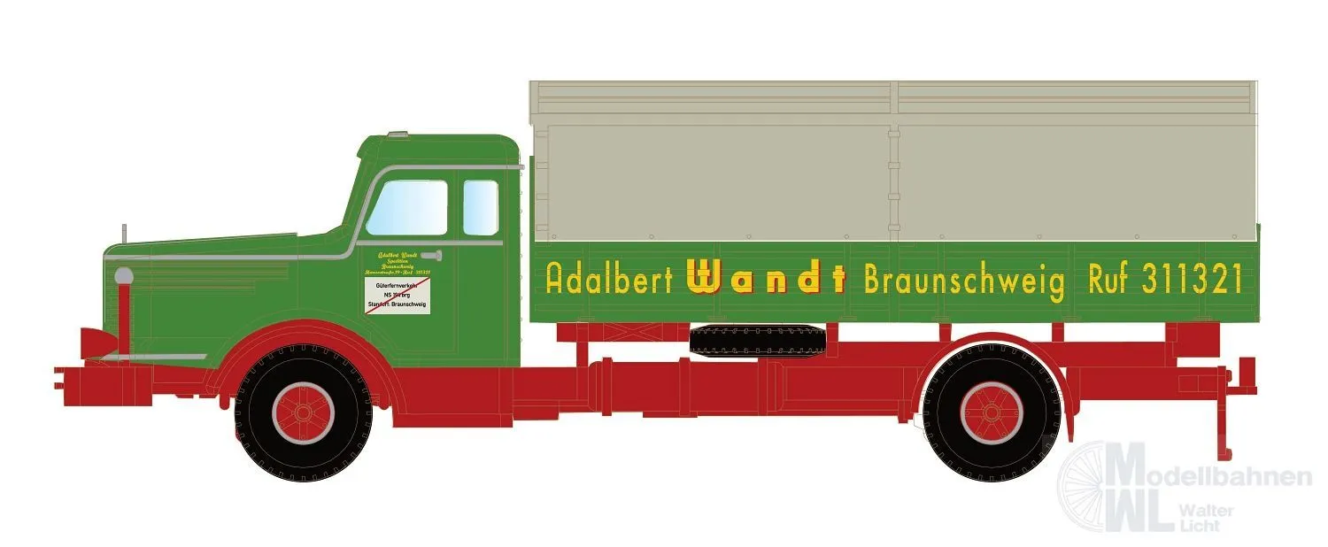 Lemke Minis 3323 - Krupp Titan Pritsche/Plane Spedition Wandt N 1:160