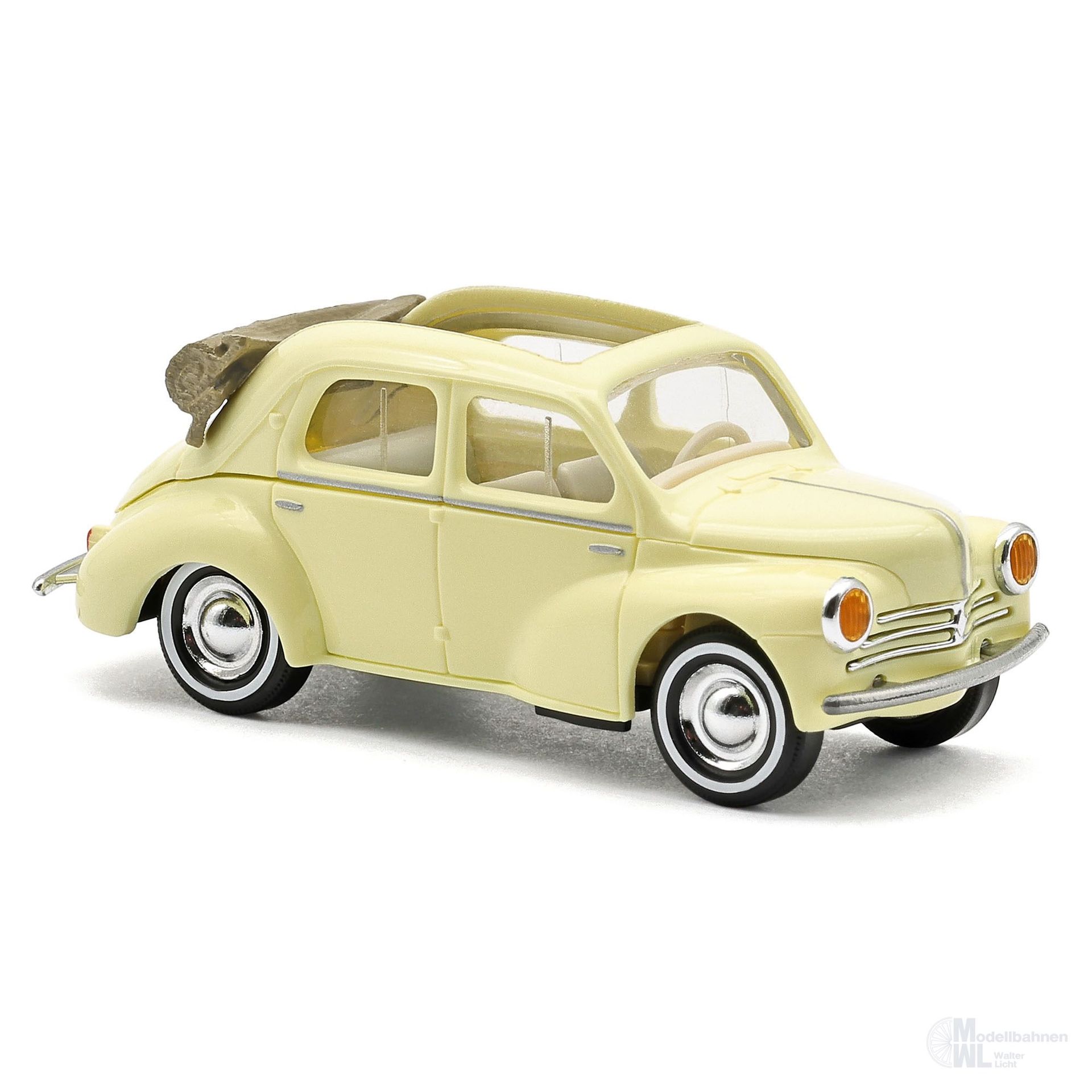 Busch 46576 - Renault 4 CV Cabrio gelb Scheinwerfer gelb H0 1:87