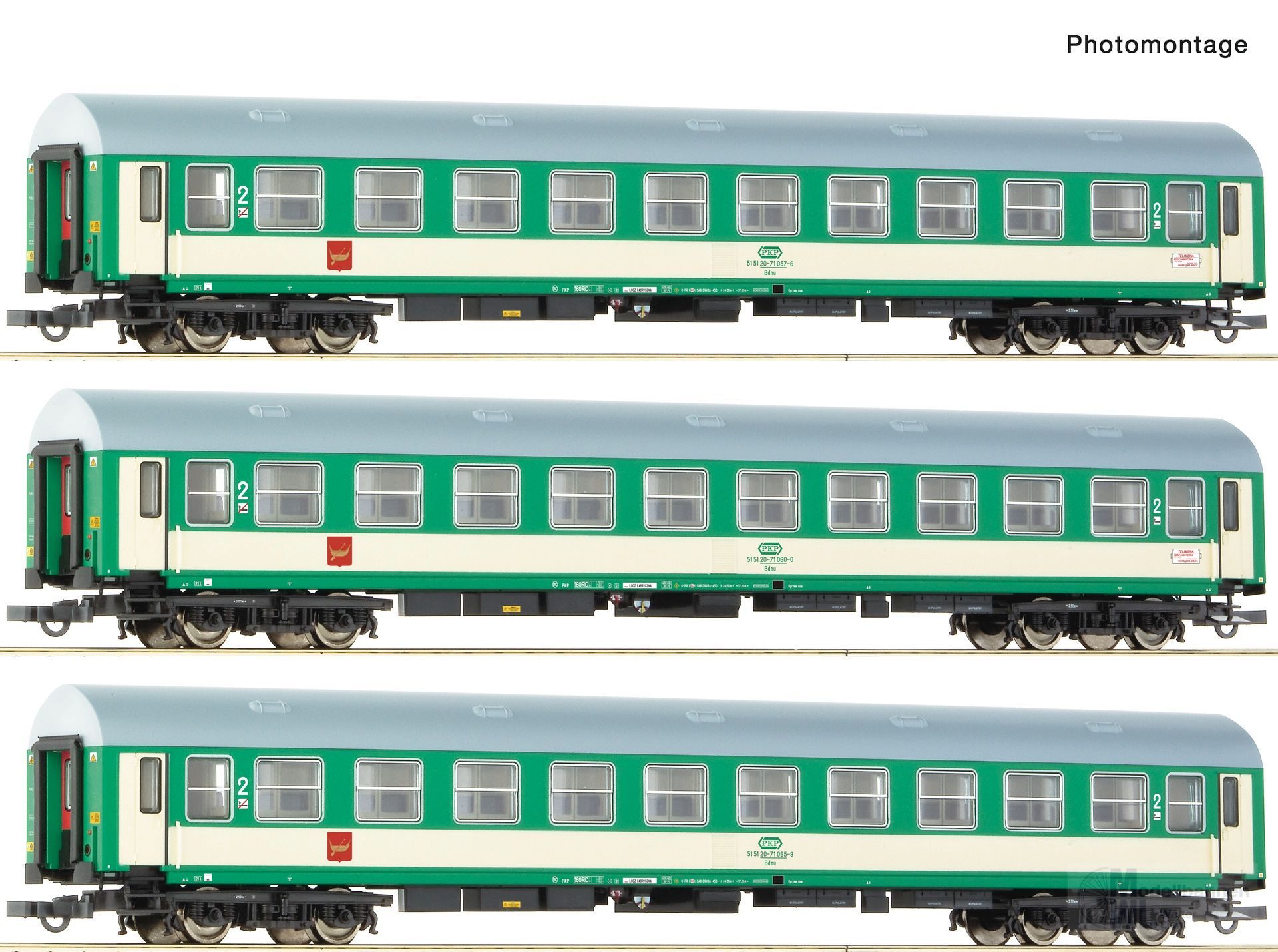Roco 6200229 - Personenwagen Set PKP Ep.V 3.tlg. Telimena H0/GL
