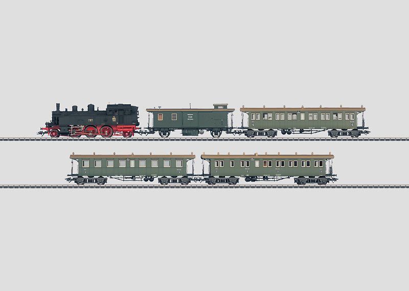 77b837a890c11fe75f43c0762a65ad6f1434539206 Märklin 26542 - MÄRKLIN - Zugpackung Württemberger Personenzug K.W.St.E. Ep.I 5.tlg.H0/WS Sound
