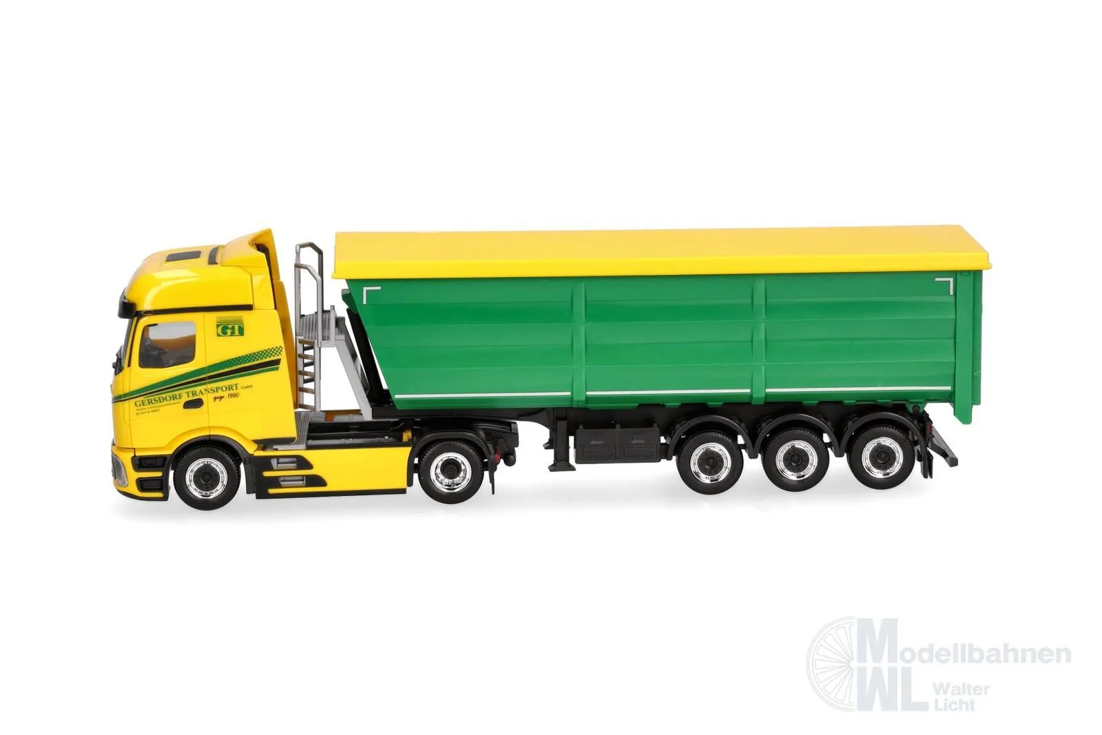 Herpa 321006 - Mercedes-Benz Actros L ProCab Stahlmulden-Sattelzug H0 1:87