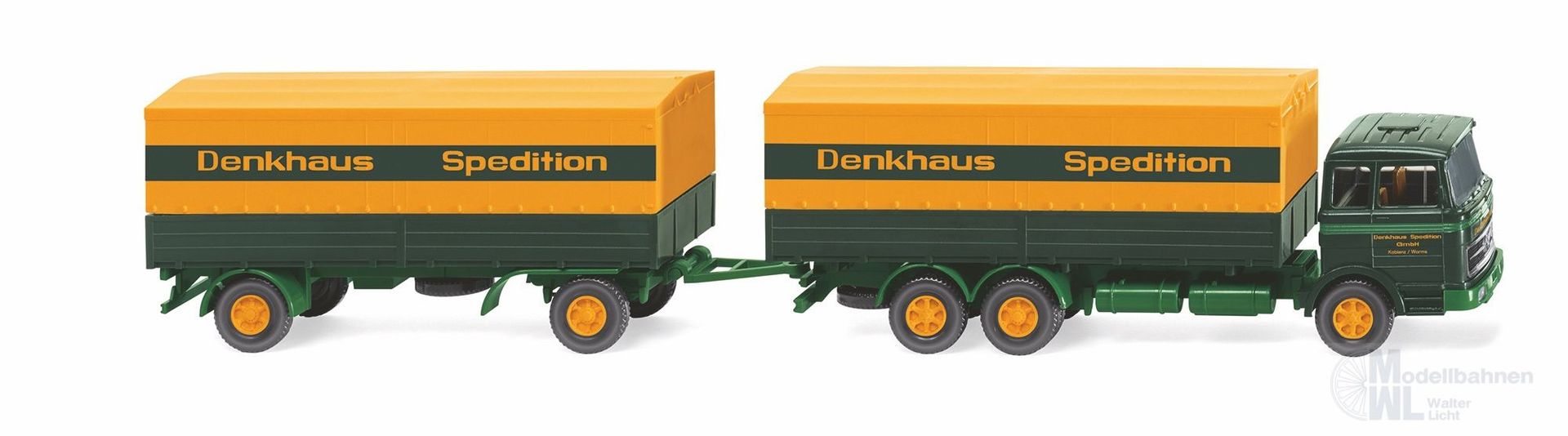 Wiking 045601 - Pritschenhängerzug Mercedes-Benz 2223 Sped. Denkhaus H0 1:87