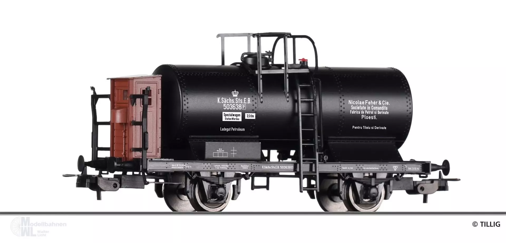 Tillig 77066 - Kesselwagen K.Sächs.Sts.E.B. Ep.I Nicolae Fehér & Cie. H0/GL