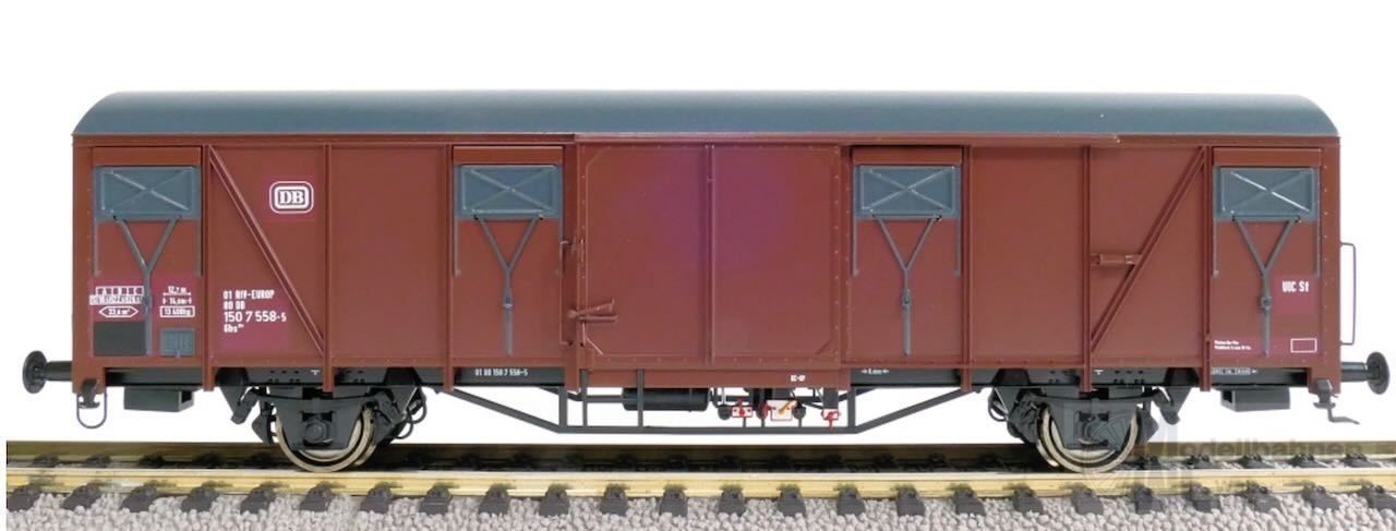 Exact Train 23108 - Güterwagen ged. DB Ep.IV Gbs-uv 254 mit Farbflächen H0/GL