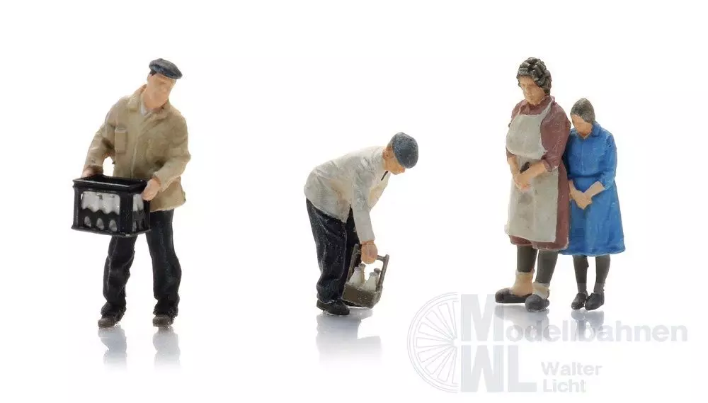 ARTITEC b.v. 5870050 - Milchmänner mit Kundinnen 1970-90 (3x) H0 1:87