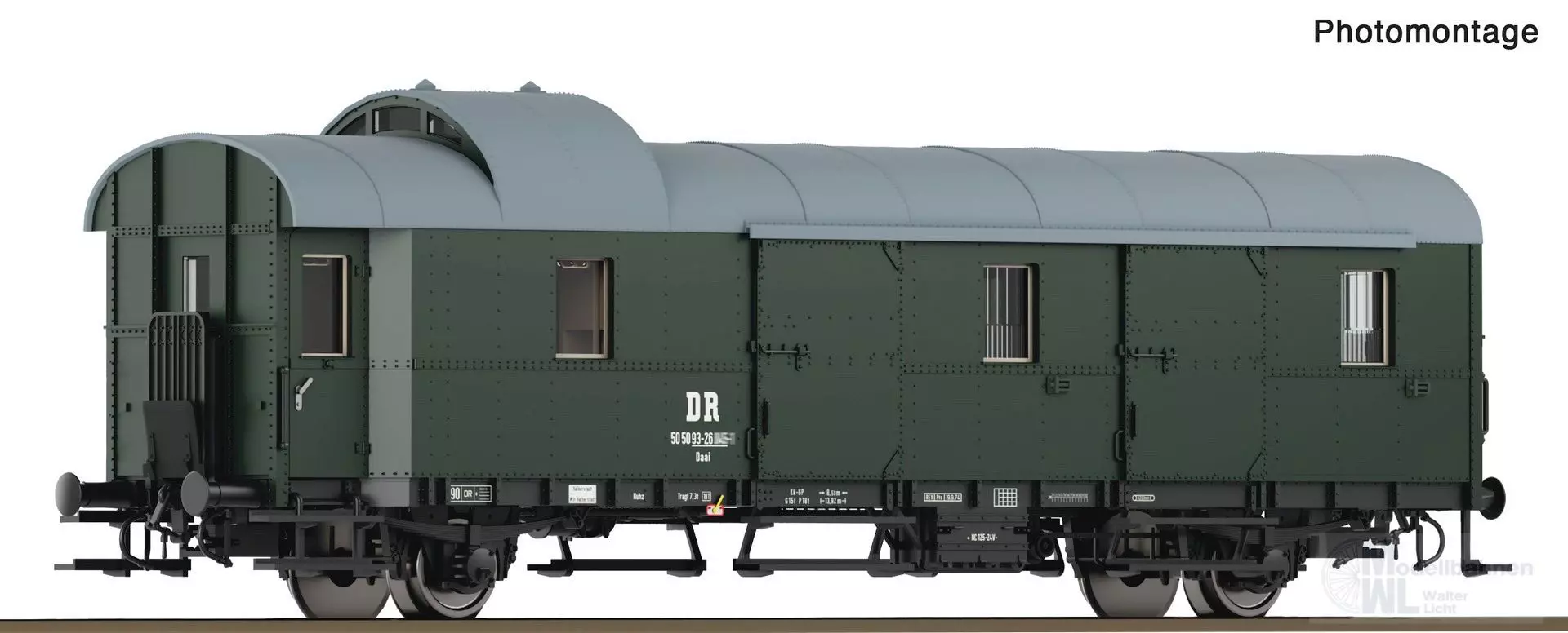 Roco 6280052 - Packwagen Donnerbüchse DR Ep.IV Pwi TT 1:120