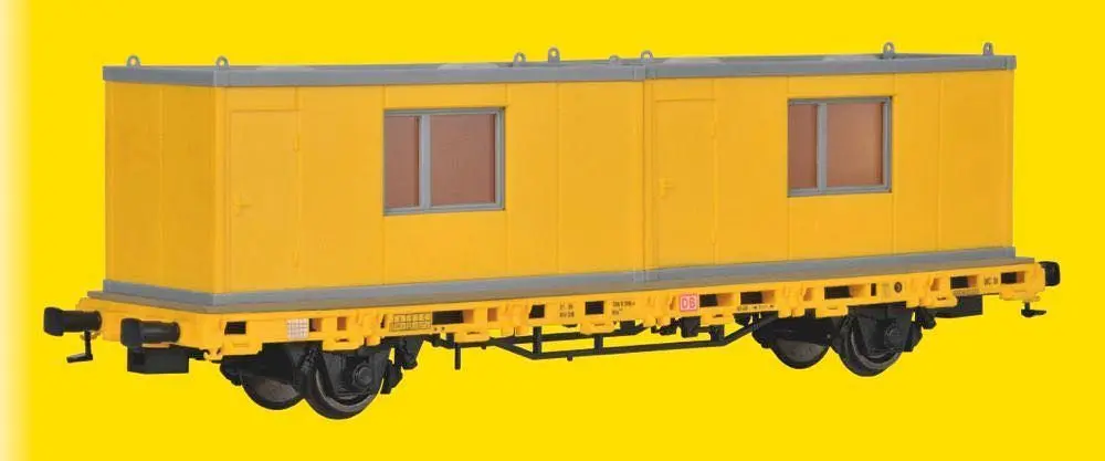 Kibri 26268 - Niederbordwagen mit 2 Containern GleisBau Fertigmodell H0/GL