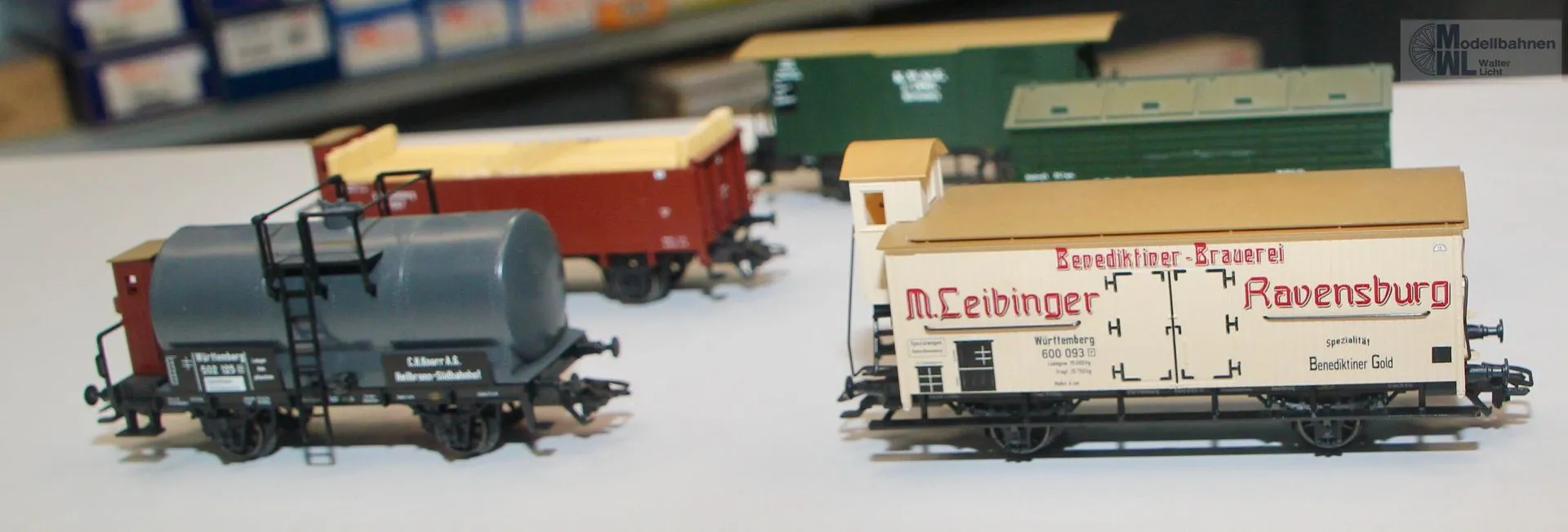 Märklin 4510 - MÄRKLIN - Güterwagen Set Württemberg Ep.I 5.tlg. H0/WS