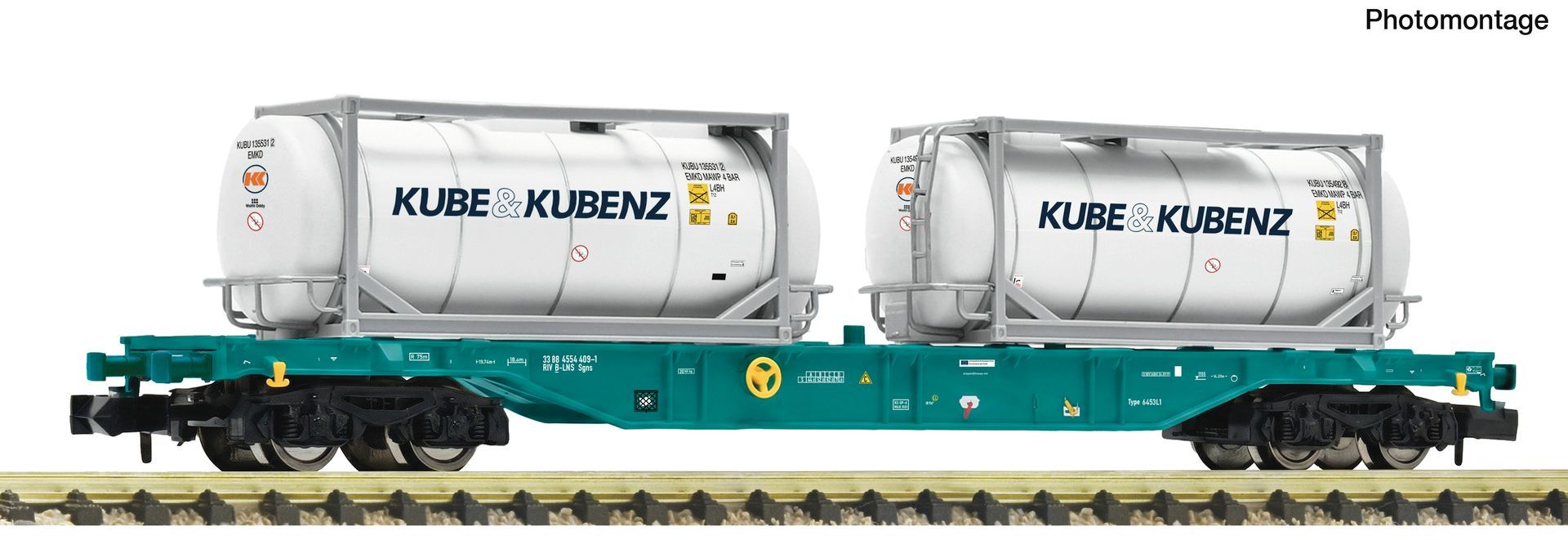 Fleischmann 6660175 - Containertragwagen Lineas Ep.VI Sgns N 1:160