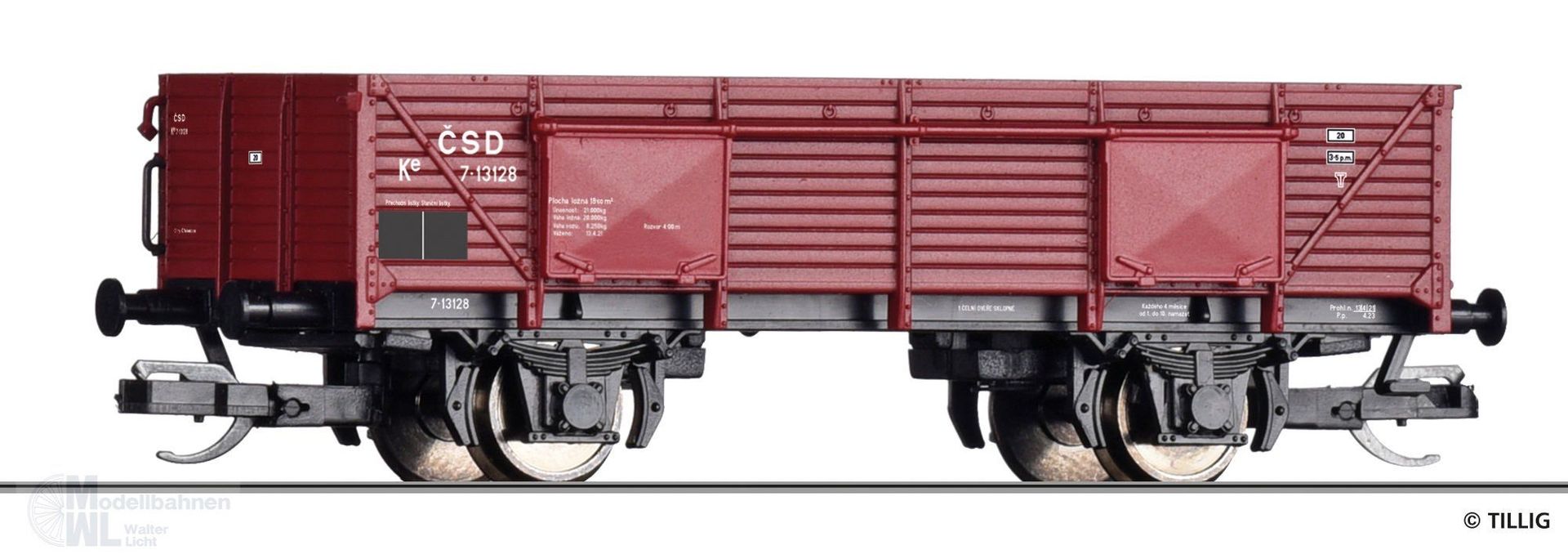 Tillig 17637 - Güterwagen offen CSD Ep.II Ke TT 1:120 Tillig 17637 - Güterwagen offen CSD Ep.II Ke TT 1:120