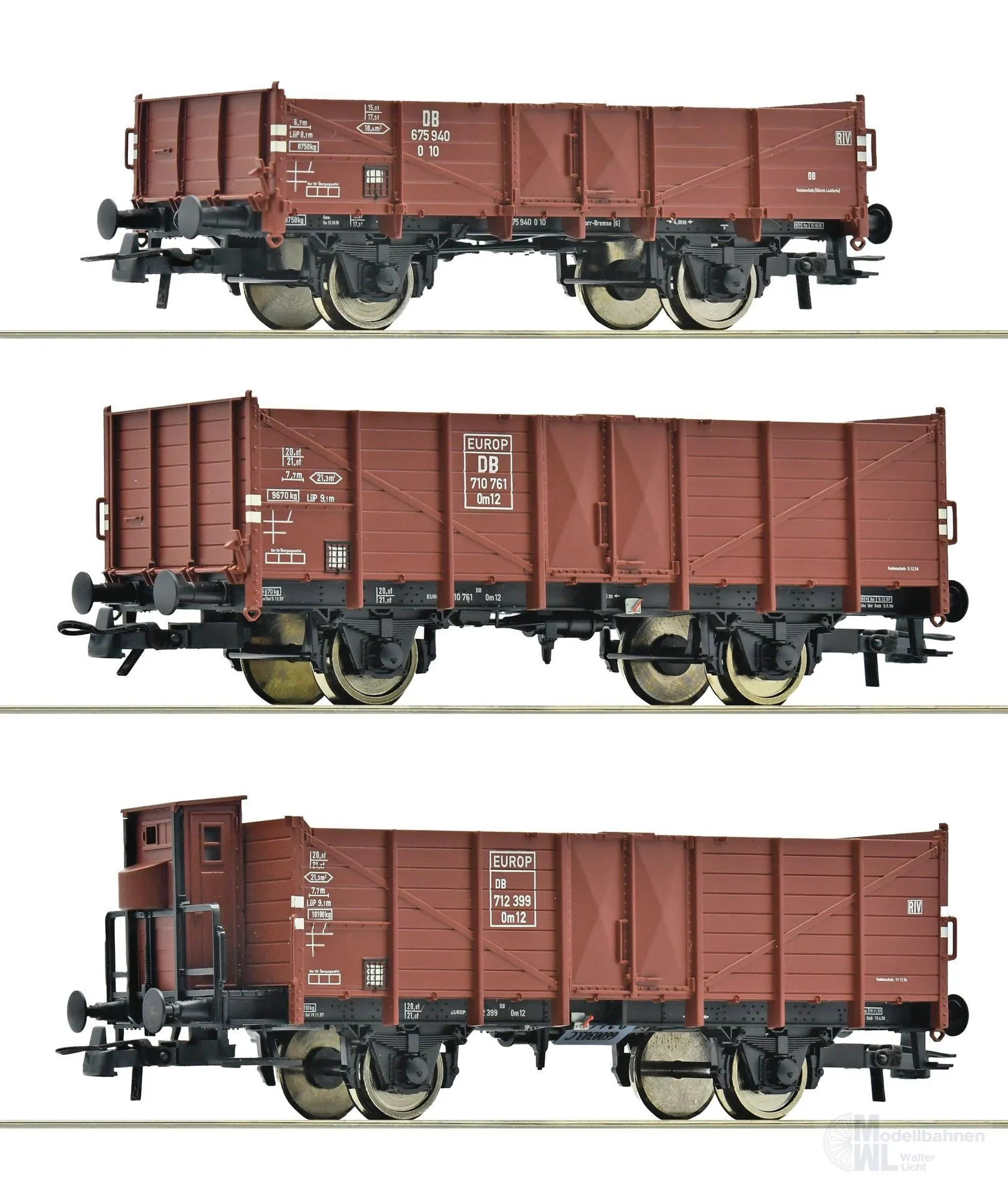 Roco 6600303 - Güterwagen Set DB Ep.III 3.tlg. H0/GL