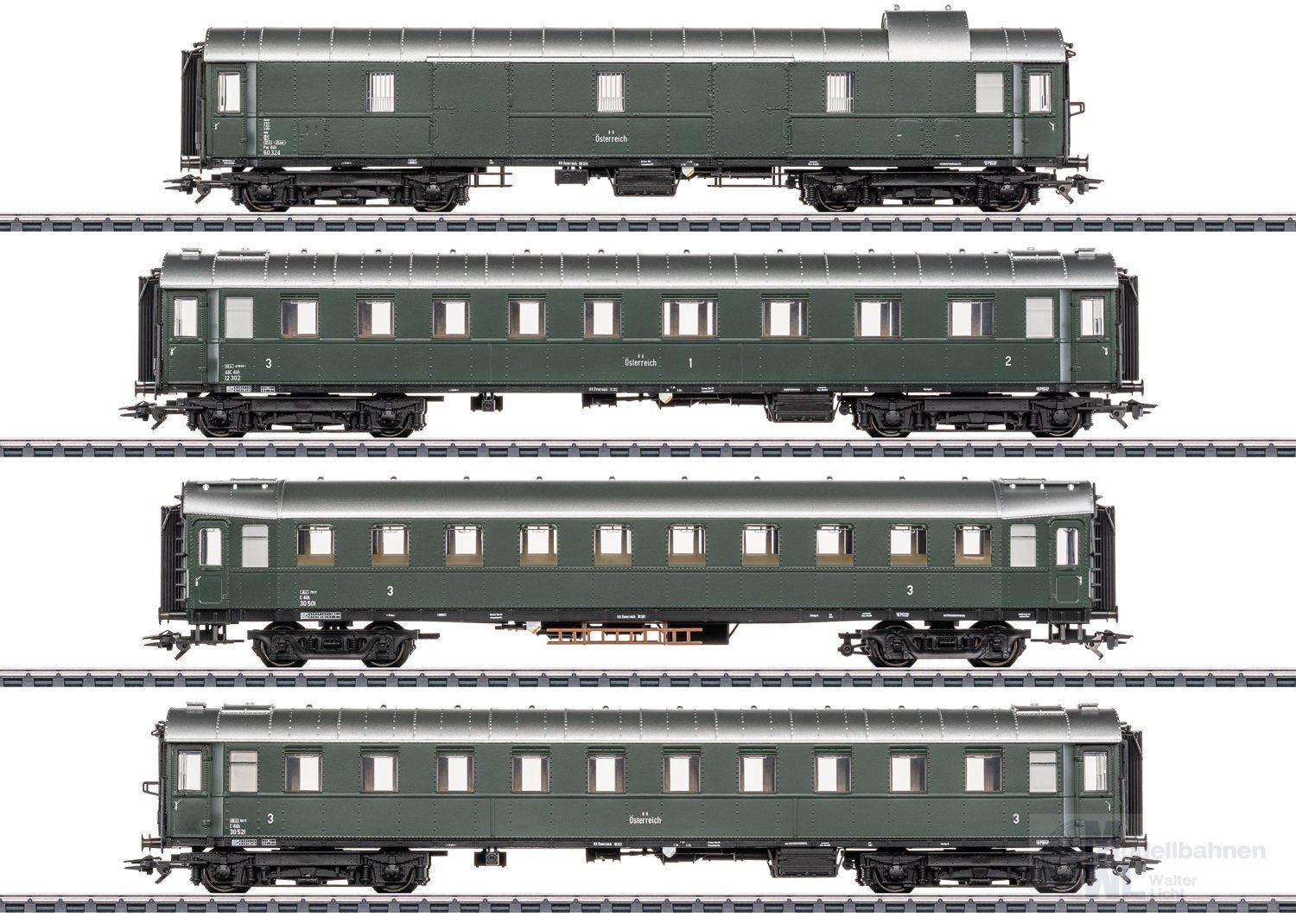 Märklin 42525 - Reisezugwagen-Set zur Dampflok 12.11 H0/WS