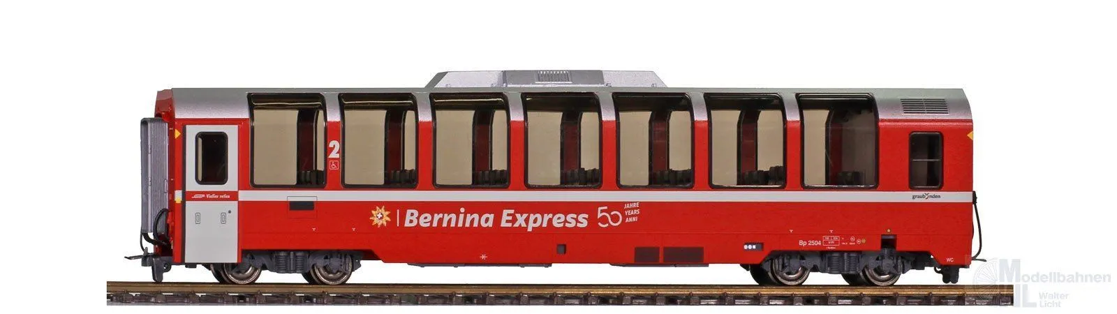 Bemo 3294154 - Panoramawagen RhB Ep.VI Bps 2511 50 Jahre BEX H0m